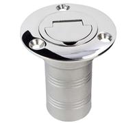 Cunlvyyds Bouchon de Remplissage de Pont Bateau, quincaillerie Bateau en Acier Inoxydable 38 mm avec Capuchon sans clé, Remplacement Poli Miroir, Montage à vis, quincaillerie Marine