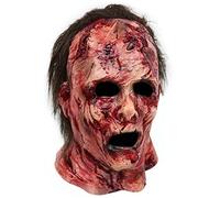 Cunlvyyds Masque d'halloween, Effrayant, Sanglant, ridé, avec Poils, Masque Zombie en Latex Souple et Respirant avec Trou pour Les Yeux, pour déguisement d'adulte