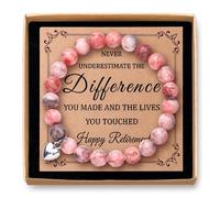 Cunno Bracelet à breloques en forme de cœur pour femme « Never Understand the Difference You Made » - Cadeau inspirant pour enseignant à la retraite, pompier, infirmière