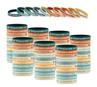 Cunno Lot de 50 bracelets de sobriété en silicone - Cadeaux de prière de sérénité - Cadeaux de rappel pour homme et femme - Rappel de groupe de récupération - Couleur santé mentale