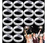 Cunno Lot de 72 bracelets phosphorescents à DEL avec inscription « Happily Ever After » - Pour réceptions de mariage et célébrations - Cadeau pour adultes