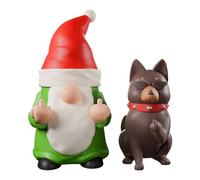 CUNTAUK Statuette de Nain de Jardin Humoristique Mini décoration de Noël étrange et inhabituelle pour extérieur