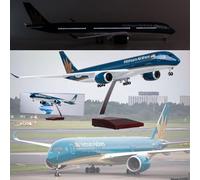 CUNTO AZIZAT - Modèle d'avion Vietnam A350 de 47 cm, modèle d'avion en résine moulé sous pression avec roues moulées sous pression pour cadeau de collection, amélioré
