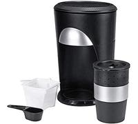 CUNTO Cafetière avec filtre TEmkin, cafetière à une tasse, cafetière goutte à goutte automatique, petite cafetière avec tasse, arrêt automatique
