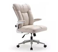 CUNTO Chaise de bureau rembourrée avec accoudoirs et roulettes réglables, chaise de bureau ergonomique avec dossier haut, hauteur réglable et dossier réglable, pivotante