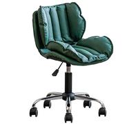 CUNTO Chaise de Travail Moderne pour Bureau à Domicile Chaise Pivotante Réglable en Hauteur Rembourrée Chaise de Maquillage et Chaise de Travail Ordinateur pour Femmes (Color : Green)