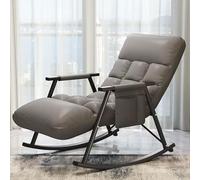 CUNTO Ensemble de fauteuils à bascule et repose-pieds pour loisirs, fauteuil à bascule tapissé confortable et moderne, fauteuil à bascule avec accoudoirs, fauteuil moderne pour balcon, fauteuil à