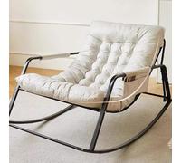 CUNTO Ensemble de fauteuils à bascule et repose-pieds pour loisirs, fauteuil à bascule tapissé confortable et moderne, fauteuil d'extérieur avec accoudoirs, fauteuil moderne pour balcon, fauteuil à