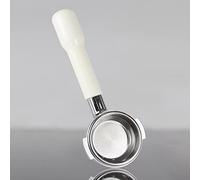 CUNTO Machine à café Machine à café en acier inoxydable de 58 mm Porte-filtre sans fond Poignée blanche pour accessoire professionnel Appareils électroménagers (Taille : 58 mm)