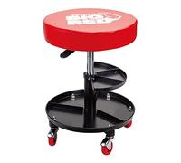 CUNTO Siège à roulettes pour atelier de garage, tabouret à roulettes, tabouret mécanique pneumatique réglable de 15 à 19,5 pouces de haut, tabouret mécanique avec siège de garage