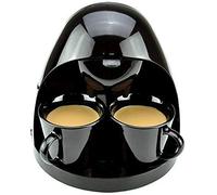 CUNTO TEmkin Mini cafetière à filtre entièrement automatique avec deux tasses, filtre permanent et système anti-goutte pour fêtes au bureau et à la maison
