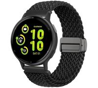 CUNUJIX Bracelet de rechange tressé pour Garmin Vivoactive 6/Vivoactive 5/Vivoactive 3/Venu 2 Plus, 20 mm, magnétique, extensible, en nylon, pour Garmin Forerunner 55/245/645, homme et femme