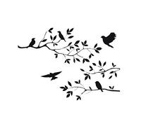 CUNYA Autocollants muraux amovibles en vinyle pour décoration de chambre d'enfant, Motif branches d'arbre, Noir, 55,9 x 35,6 cm