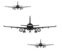 CUNYA Lot de 3 autocollants muraux amovibles pour avion pour décoration de salon, chambre à coucher, cadeau pour garçons, enfants