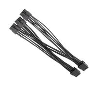 CUNZJIA Câble adaptateur d'alimentation GPU, 5,1 cm 3 sorties 8 broches, faisceau en PVC flexible pour mise à niveau de carte graphique de bureau, environ