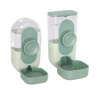 CUNZJIA Ensemble de distributeur d'eau et de nourriture pour petits animaux de compagnie, avec réservoirs transparents pour tous les jours
