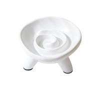 CUNZJIA Gamelle surélevée en céramique pour chats et petits chiens, design à alimentation lente, trépied avec support antidérapant