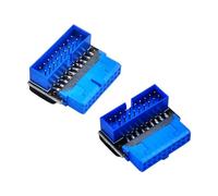 CUNZJIA Lot d'adaptateurs pour carte mère USB 3.2 Gen 1, connecteurs internes 5 Gbit/s 19 broches avec coudes vers le haut et vers le bas pour ordinateur de bureau