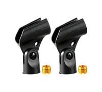 CUNZJIA Lot de 2 supports de microphone en ABS avec adaptateur en métal, accessoire de bureau fileté pour streaming, réunions, voix,