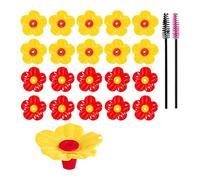 CUNZJIA Lot de 20 accessoires de rechange pour mangeoires à oiseaux en rouge et jaune