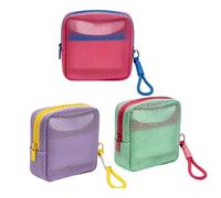 CUNZJIA Lot de 3 trousses de maquillage transparentes avec fermeture, compact pour sac à main