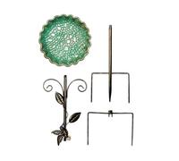CUNZJIA Mangeoire élégante en fer forgé pour jardin et terrasse avec revêtement et base stable