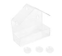 CUNZJIA Mangeoires innovantes pour perroquets avec double compartiment pour une nutrition équilibrée Transparents Recharge facile Cage sécurisée