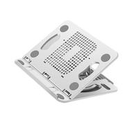 CUNZJIA Support réglable pour ordinateur portable pliable avec base rotative à 360°, support ventilé pour tablettes domestiques