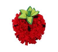 CUNZJIA Tapis à renifler en forme de fraise pour chien et chat avec poche cachée pour animaux de compagnie pour manger lentement et mentalement