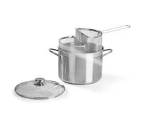 Cuoci Pasta Barazzoni Inox 18/10 2 Cestelli Micro perforés Chrome Brossé