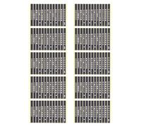 CUOFYUNL 10 feuilles d'autocollants de touche de guitare frettes de touche codées autocollants d'échelle de note pour la pratique de l'apprenant débutant (T-101A [Noir et Blanc])