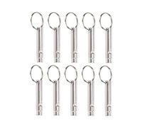 CUOFYUNL 10 Pc Emergency Whistle Super Loud Outdoor Safety Whistles for Life Saving Hiking Camping and Pet Training (Argent)