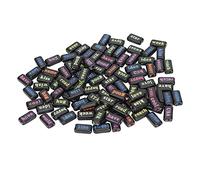 CUOFYUNL 100 pièces perles de l'alphabet en plastique perforé couleur mixte lettre rectangulaire accessoires de bijoux
