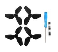 CUOFYUNL 2 paires d'hélices de remplacement pour accessoires NEO PC Drone hélice lame d'aile pièces de rechange avec vis (Noire)