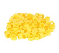 CUOFYUNL 200 pièces 8mm Pigeons Anneau sans Mots volaille Jambe identifier Pied Anneau Pince Pigeons Oiseau Outil de Formation (Jaune)