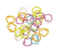 CUOFYUNL 24 pièces marqueurs de point en métal Crochet verrouillage anneaux à tricoter accessoires de projet artisanal (En forme de fruit coloré)