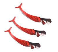 CUOFYUNL 3 pièces Pince à épiler Faux Cils bigoudis applicateur Outil de Retrait Pinces en Acier Inoxydable Rouge