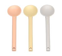 CUOFYUNL 3 pièces spatules cosmétiques en métal Ronde légère Multifonction Petite cuillère à crème pour Le Visage de Maquillage