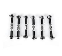 CUOFYUNL 6 pièces ensemble de biellettes de direction réglables pour voiture RC 1/10 Buggy voiture de tourisme 47mm accessoires (Noire)
