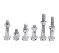 CUOFYUNL 6 pièces M2.5 vis boulons écrou rondelles ensemble argent pour kit de montage de cartouche de tourne-disque