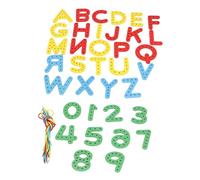 CUOFYUNL Alphabet de laçage, orthographe précoce, Reconnaissance des Lettres, motricité Fine éducative, Jouet d'enfilage de l'alphabet pour garçons et Filles