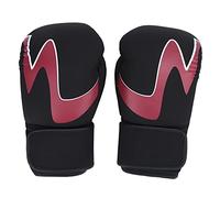 CUOFYUNL BN FIGHT Gants de boxe de gratuit pour hommes et femmes Muay Thai Guantes d'entraînement avec sac de sable 12 oz (Rouge)