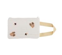 CUOFYUNL Distributeur de lingettes humides en Coton pour bébé, Portable, Rechargeable, réutilisable, Motif brodé, Fermeture éclair, Pochette de Voyage pour lingettes humides (Écureuil)