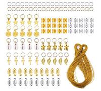 CUOFYUNL Dreadlocks flocon de neige feuille forme anneaux de cheveux pince bandes de cheveux corde tresses accessoires