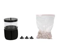 CUOFYUNL Filtre à Cartouche d'aquarium Mini Silencieux 3 en 1 Oxygénation Pneumatique Réservoir de Poisson Bio Filtre Pompe pour Poissons Ornementaux Crevettes Frites