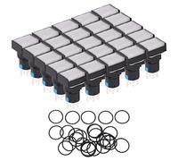 CUOFYUNL interrupteur à bouton industriel autobloquant 5A interrupteur à bouton-poussoir de commande avec lumière AC DC12V