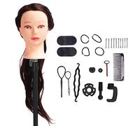 CUOFYUNL Mannequin de coiffure coiffure formation tressage pratique poupée avec outils de support de pince