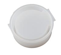 CUOFYUNL Moule en silicone, souple, facile à démouler, bricolage, intéressant et réutilisable pour l'artisanat, la décoration (MD3453_Moule pour boîte de rangement ronde pour dessous de verre rond)