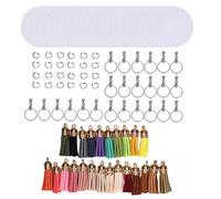 CUOFYUNL porte-clés vierge bricolage Double face clair décoratif bords brillants transparents cercle acrylique vierges pour projets