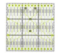 CUOFYUNL Règle de Quilters en Acrylique Lignes de Grille Doubles Colorées Marque Claire Règle de Couture de Quilting Carrée